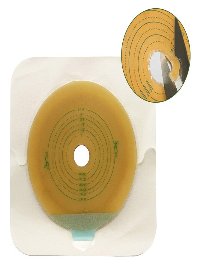 LotFancy Skin Barrier with Non-Woven Border for Two-Piece Drainable Pouch, 10 Pcs Ostomy Wafers for Colostomy Ileostomy Stoma Care, Cut-to-Fit, Ileostomy Supplies - Image 4